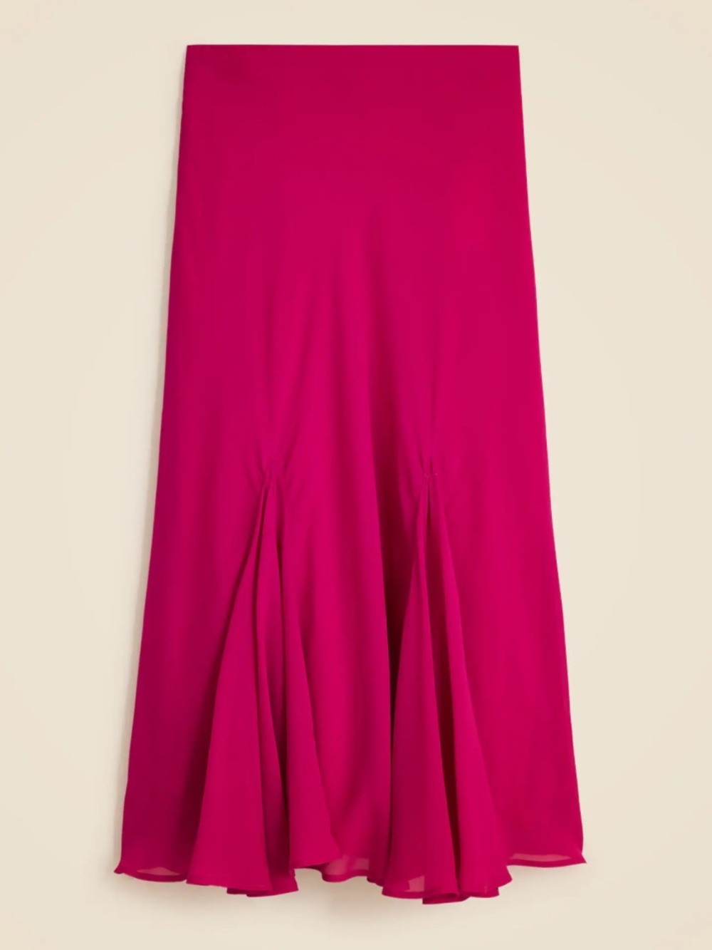 Gwyneth flounce-hem slip skirt in chiffon